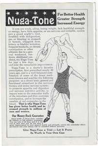 Nuga-Tone  1928 Print Ad Health Strength Energy Prescription