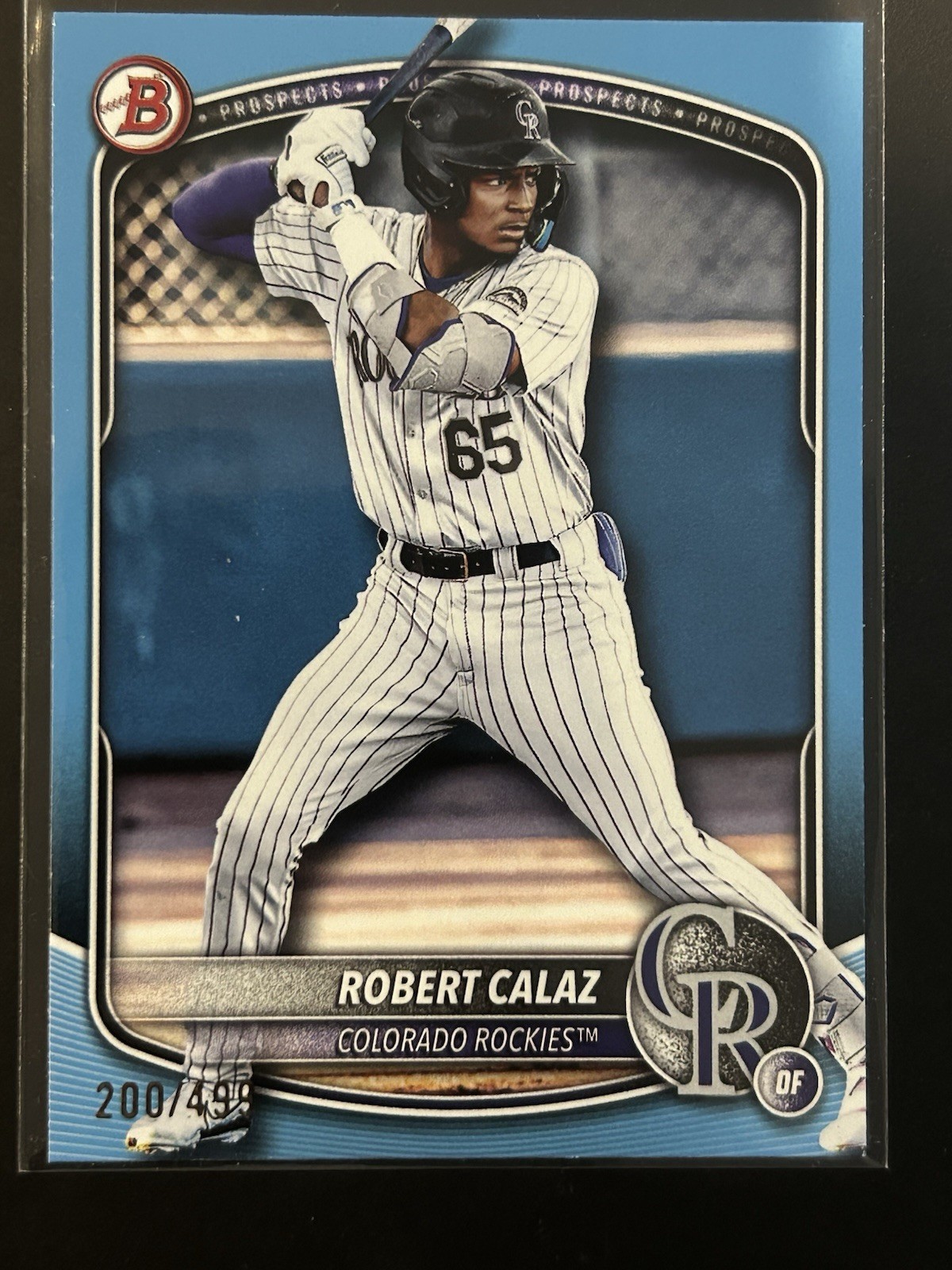 2025 Bowman Prospects - Robert Calaz #BP-40 Sky Blue 200/499 (RC)