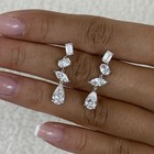 4ct Multishape Drop Earrings White Gold 14K Labcreated Diamond F/VS — photo 6