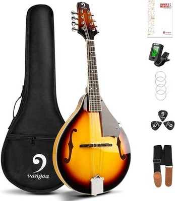 Vangoa Akustische Mandolinen Musikinstrument 8 Saiten A-Stil Sunburst Mandoline