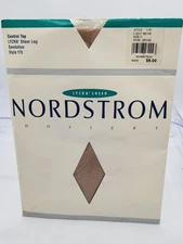 Nordstrom Lycra Sheer Hosiery Control Sheer Leg Beige Style 175 Size E
