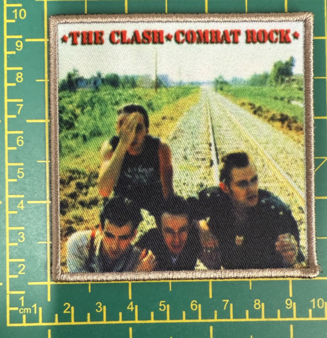 The Clash Combat Rock Logo Printed Sew On Patch  Officially Licensed