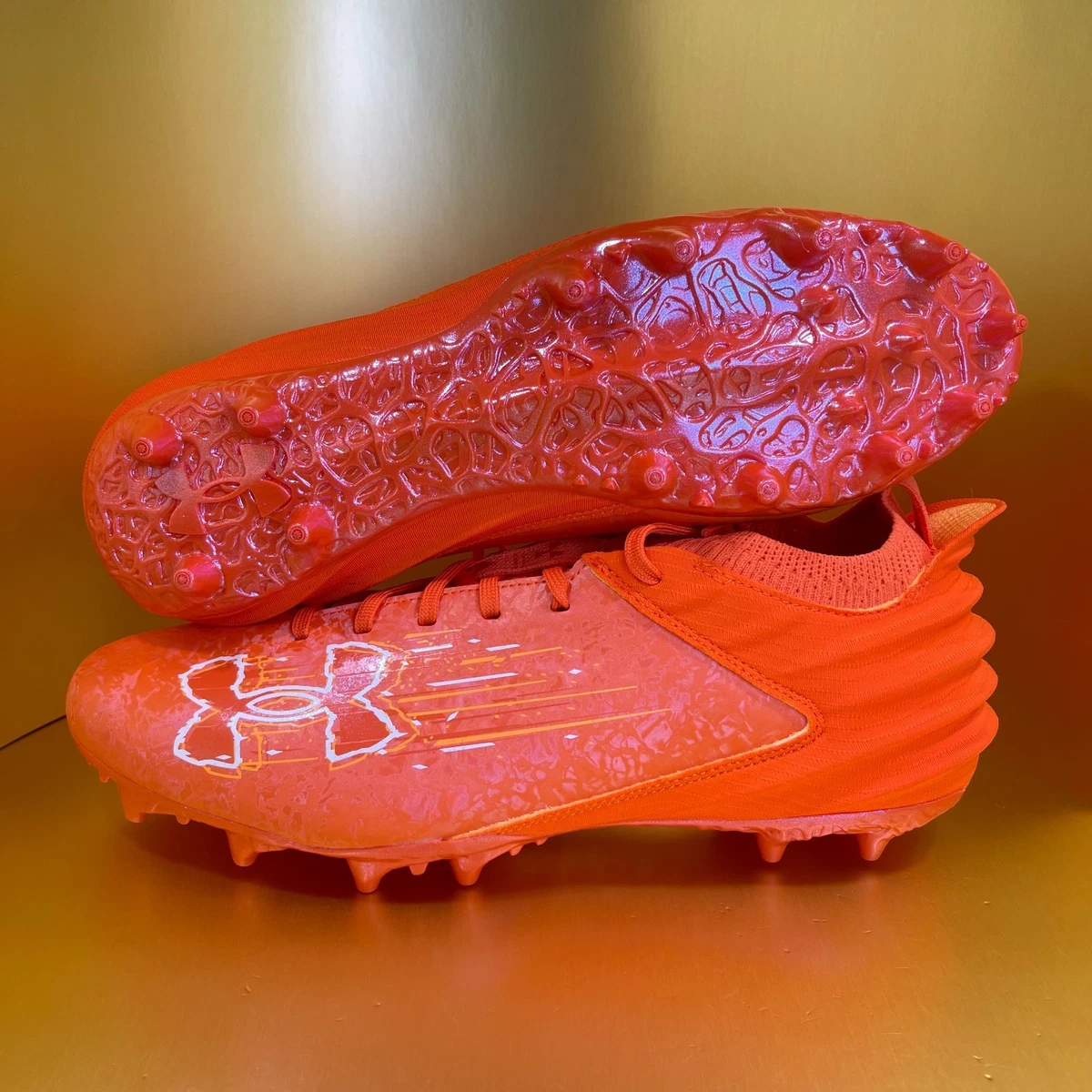 Under armour Orange 14 US Football Shoes & Cleats for Men for sale