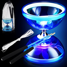 Chinese Yoyo LED Diabolo Set Includes Colorful Diabolo Toy Light up Professional