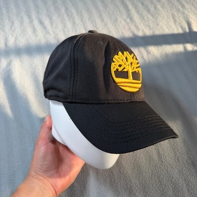 Timberland Herren Schwarz Gold Baum Logo Baseball Cap Verstellbar