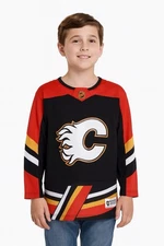 Calgary Flames Youth Hockey Jersey Black Alternate Outerstuff NWT