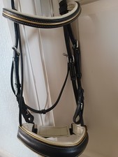 Briglia FSS completa nera crema oro nuova 