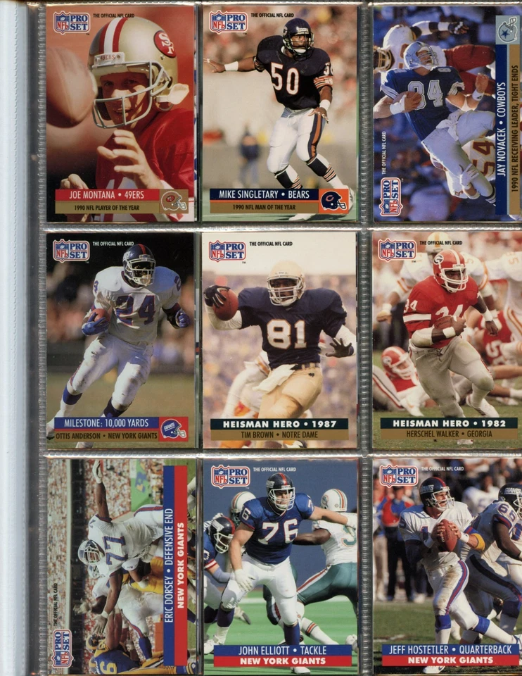 1991 Pro Set FACT Mobil Football Complete Set in Album - Image 2 of 3