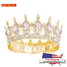 Queen Crown Rhinestone Wedding Crowns and Tiaras for Women Costume Party Hair