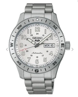 Seiko 5 Sports HDB007 Automatic White Dial Stainless Steel Men's Field Watch