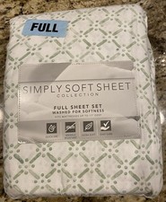Simply Soft Collection Full Double Sheet Set 4 Piece Green