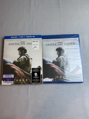 American Sniper Blu-ray DVD (2014) Bradley Cooper Clint Eastwood W/Slipcover New