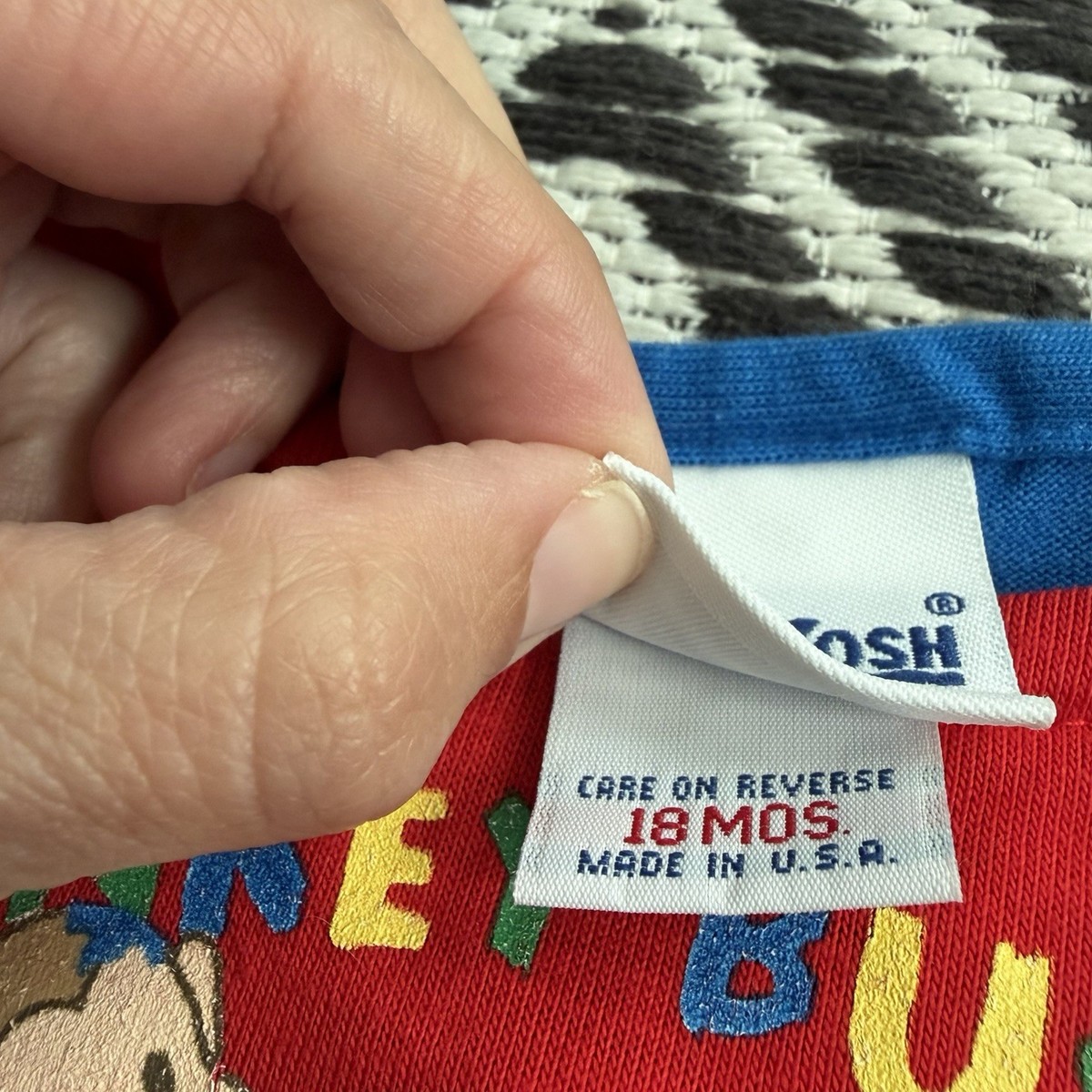 Vintage Oshkosh B'Gosh Romper Sz 18m Monkey Business Shorts