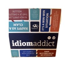 NEW OPEN BOX IDIOM ADDICT Board Game Decipher Common Phrases
