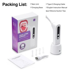 Portable Tonsil Stone Removal Tool with Camera, LED Light  Fresh Breath Rinse