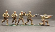 Handmade 1/72 WWII US infantry 5 Soliders Model