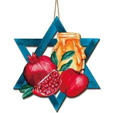 Rosh Hashanah Decorations Rosh Hashanah Wooden Door Sign Jewish New Year Door...