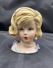 Vintage United Import / Unico Lady Head Vase - Handpainted from Japan As-is