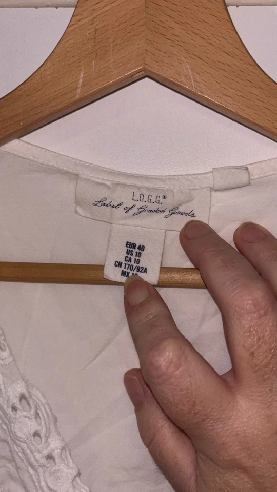 Women's Embroidered Linen Shirt Size 12-Holiday,Winter Sun- Cruise - Image 2 of 4