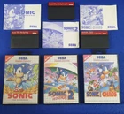 Master System SONIC THE HEDGEHOG x3 Games 1 + 2 + Chaos PAL (Works in US)