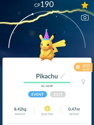 Pokémon Go Trade | Pikachu | Lucky Trade | Party Hat Costume | Same Day | Event