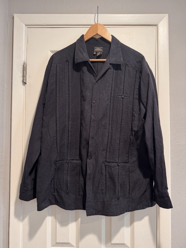 Yucatán Guayaberas Mens Black (XXL)