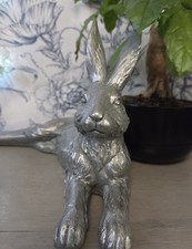 Wonderful Laying Rabbit Hare Ornament Figure, Home Decor