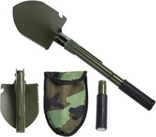 Gardening Folding Shovel Military Camping Survival Gear Green