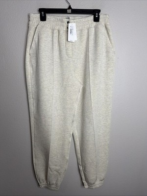 Spanx Air Essentials Women s Brushed Joggers Size Large Heathered Beige NWT