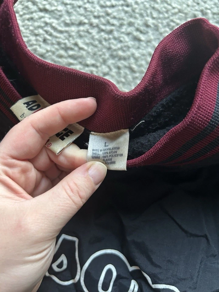 Chaqueta cortavientos Advantage Wilson años 90’s talla L nailon forrada polar negra roja de colección Foto 4 de 4