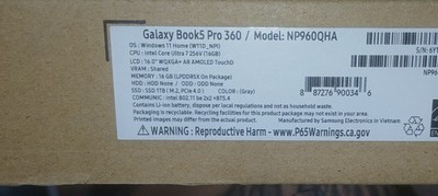 Samsung 16  Galaxy Book5 Pro 360 Copilot+ PC, AI Computer, Intel Core 7 Ultra 