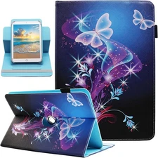 Universal 10 10.1 Inch Android Tablet Case, Dluggs 360 02 Shiny Butterfly 