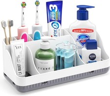 Bathroom Counter Organizer and Storage, 7 Slots Detachable Toothbrush Holders