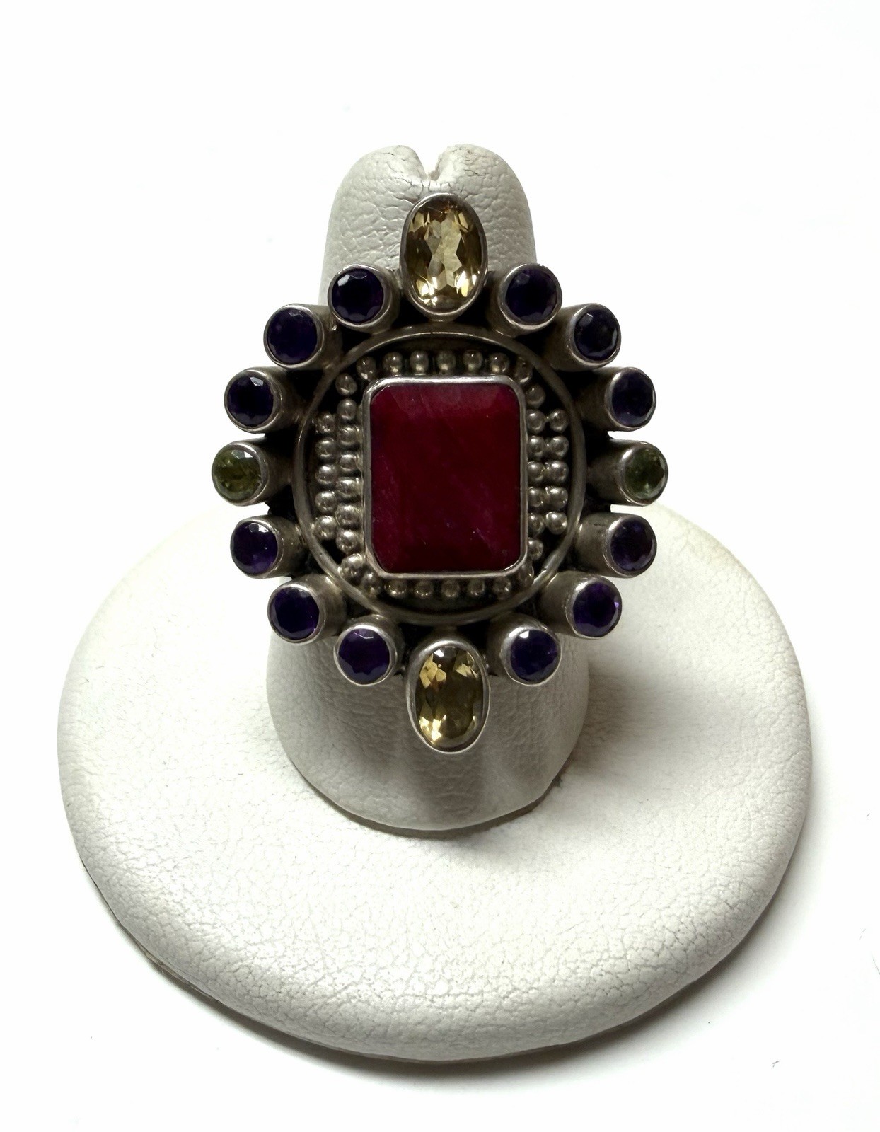 Nicky Butler Sterling Silver Ruby Multi Gemstone … - image 1