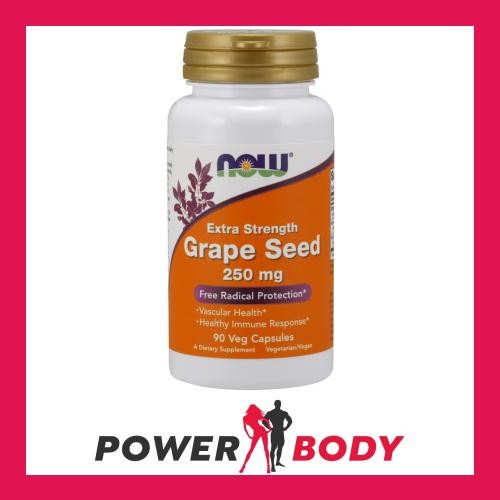 NOW Foods - Grape Seed, 250mg Extra Strength - 90 vcaps