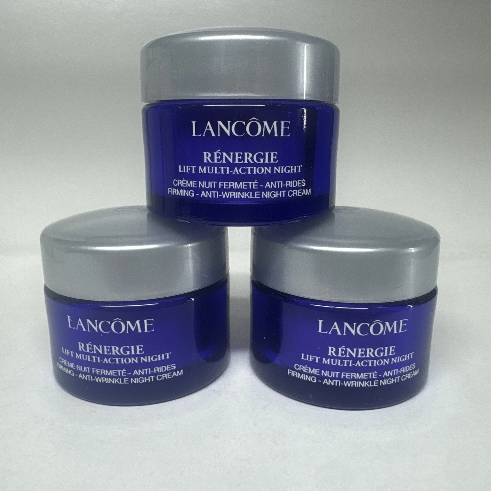 3 Lancome Renergie Lift Multi Action Firming Anti Wrinkle Night Cream .5 OZ