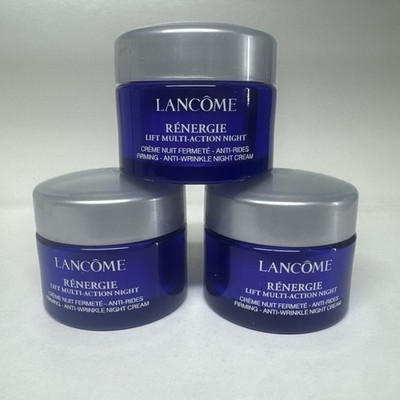 3 Lancome Renergie Lift Multi Action Firming Anti Wrinkle Night Cream .5 OZ