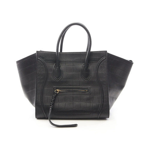 【Bag】CELINE Luggage Phantom Handbag Tote Bag Leather Black Celine From Japan