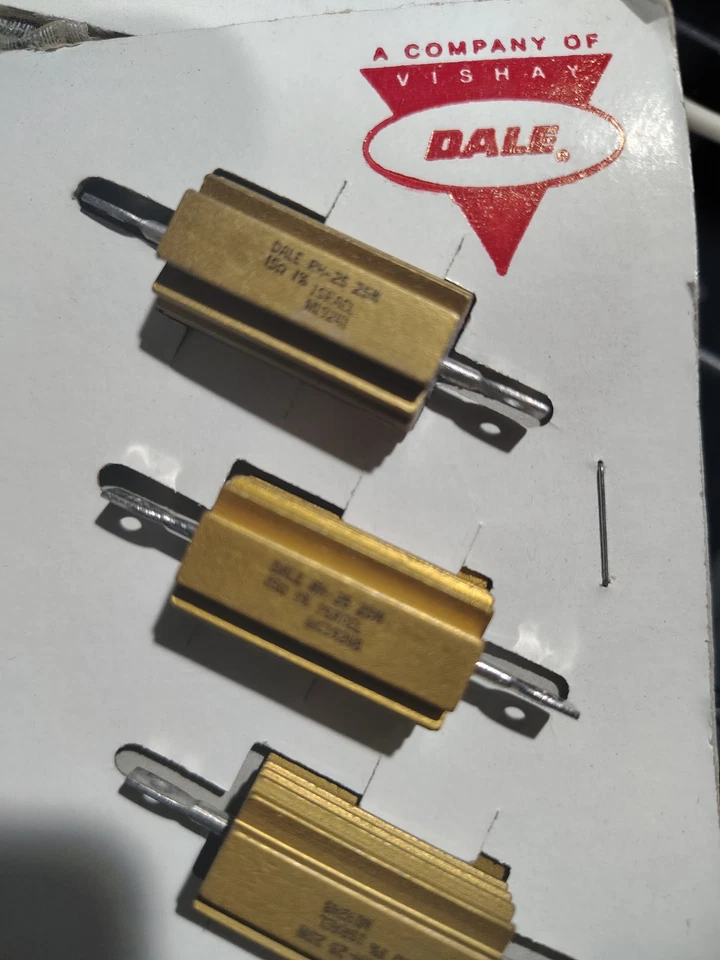 5 x Vishay Dale 25W 15 ohm Wirewound alumínio alojado resistor de energia novo - Imagem 2 de 2