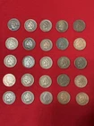 Indian Head Small Cent Lot of 25 Bronze Coins 1892-1907 Philadelphia Circulated