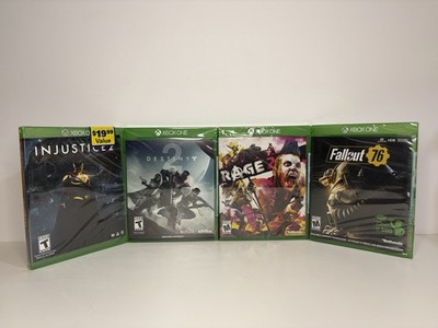 NEW/SEALED :Microsoft Xbox One Game Lot Of 4 Fallout 76,Destiny, Injust & Rage 2