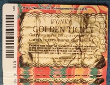 Timezone Willy Wonka Golden Ticket for Coin Pusher Arcade Game