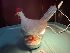 Chicken Laying an Egg Night Light Lamp USB Powered 7"