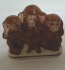 Occupied Japan Figurine Speak,See,Hear No Evil Three Monkeys — photo 1