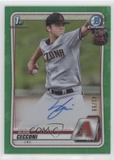 2020 Bowman Draft Chrome Picks Green Refractor 43/99 Slade Cecconi Auto 03hd
