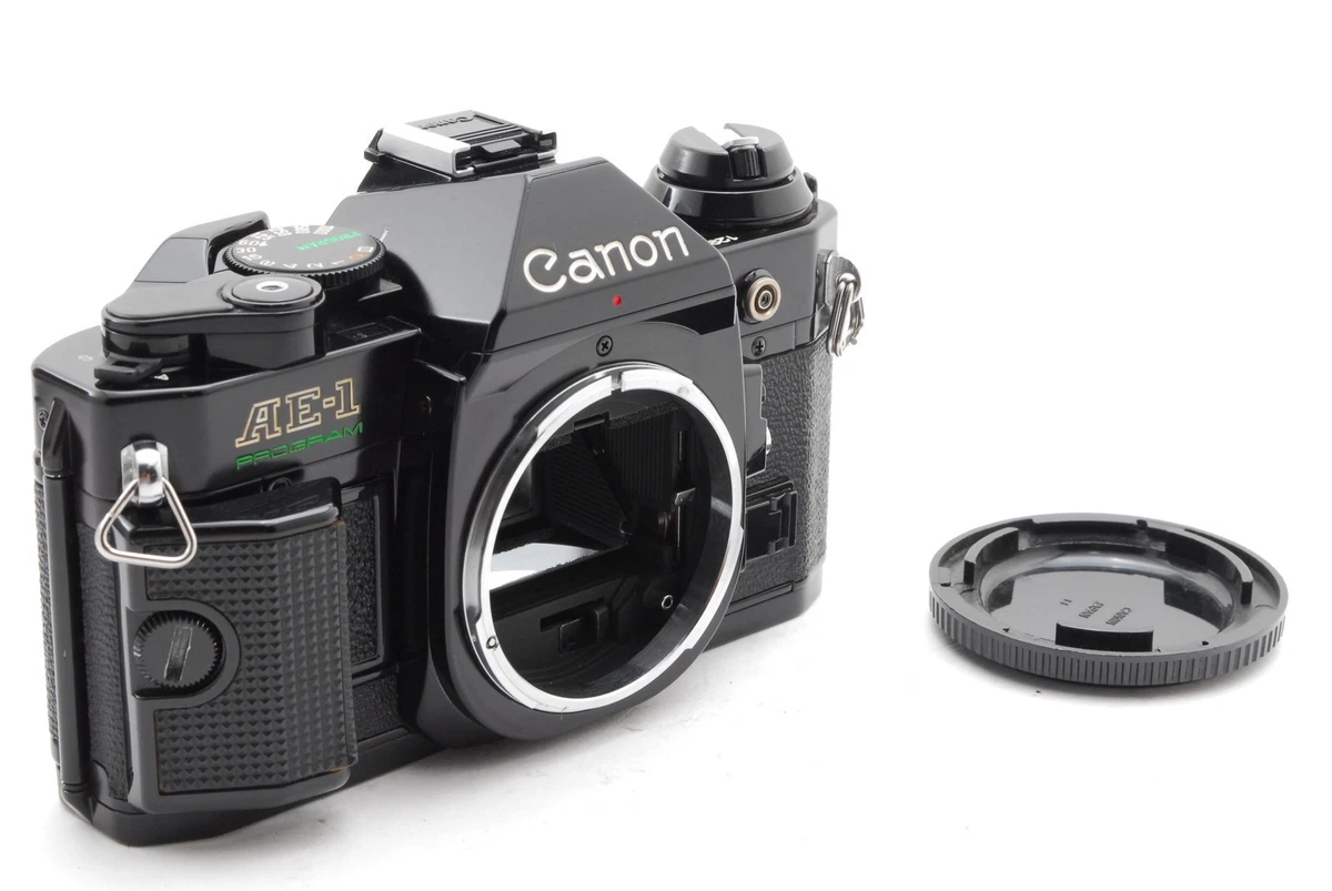 [Opt COMO NUEVO] Canon AE-1 Programa Negro 35mm SLR Nuevo FD 50mm F1.4 Lente JAPÓN #206