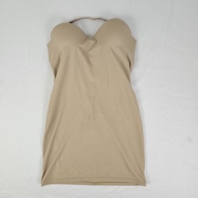 Vintage Subtract Shapewear Nude Dress Strapless Slip Underwire 38C w/ Snaps
