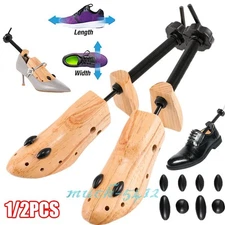 2-way Wooden Adjustable Shoe Stretcher Instep Expander Men Women Shoe Size 5-13