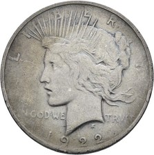 USA Philadelphia dollaro dollar 1922 Peace argento