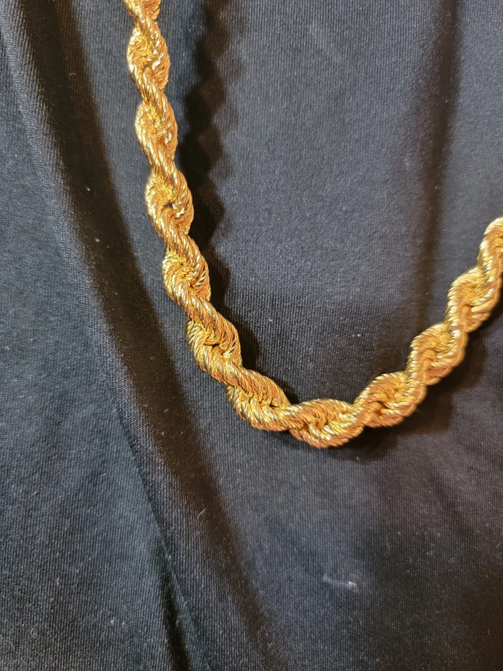 Impresionante Collar Cadena Nudo Milor Bronce Hecho en Italia) Tono Dorado Grueso Foto 2 de 4